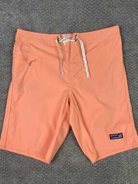 Patagonia Wavefarer Boardshorts Men's 34 Peach Sherbet Orange Swim Trunks 86543